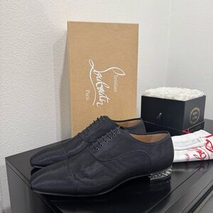 Christian Louboutin Greggyrocks Lace-Up Dress Shoes Black